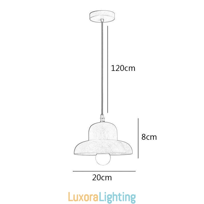 Designer Touch Decorative Japanese Wood Pendant Light Hat Hanging Light
