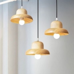 Designer Touch Decorative Japanese Wood Pendant Light Hat Hanging Light