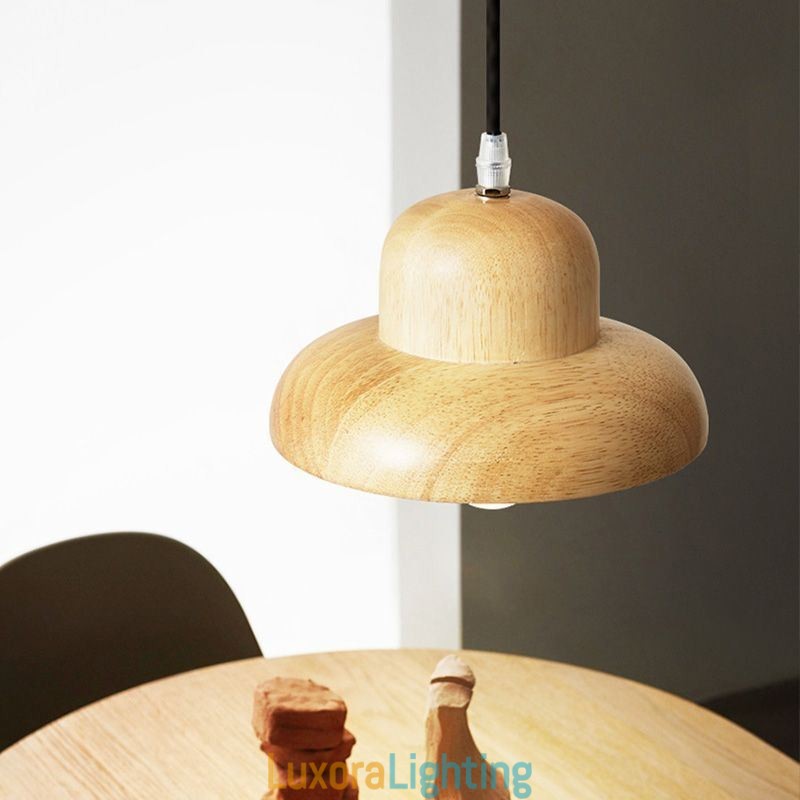 Designer Touch Decorative Japanese Wood Pendant Light Hat Hanging Light