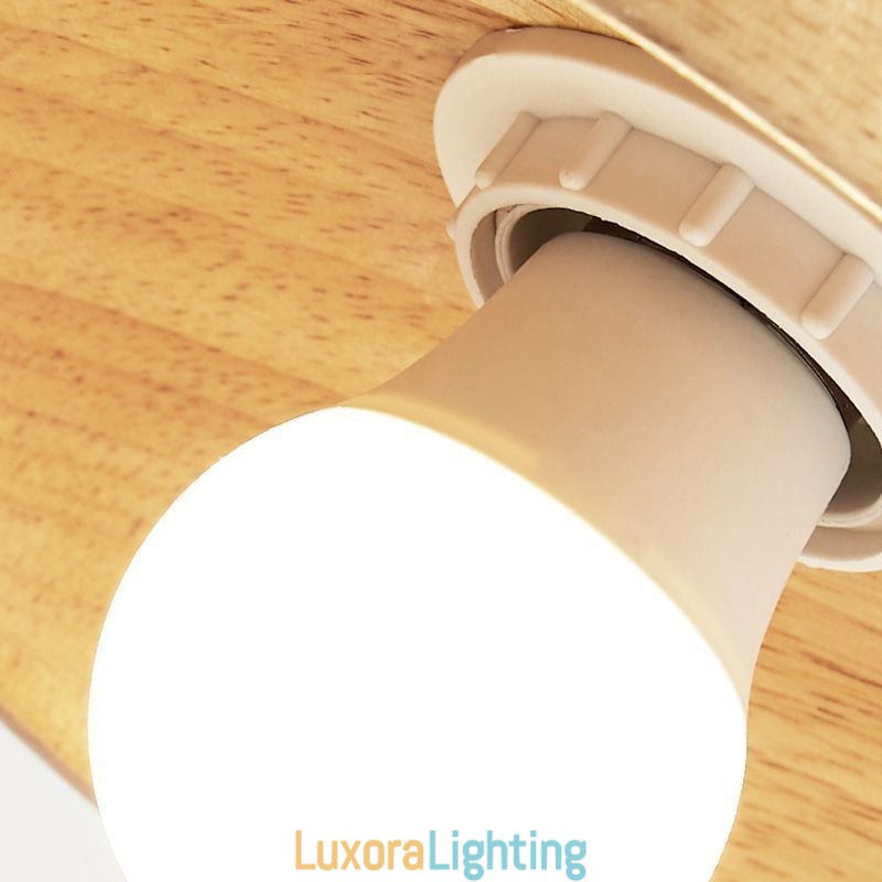 Designer Touch Decorative Japanese Wood Pendant Light Hat Hanging Light