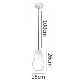 Designer Touch Decorative Japanese Wood Pendant Light Glass Kettle Hanging Light