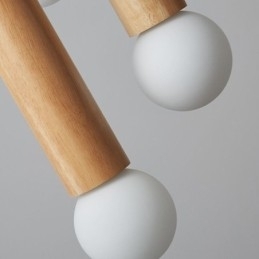 Designer Touch Decorative Japanese Wood Pendant Light 6 Lights Hanging Light