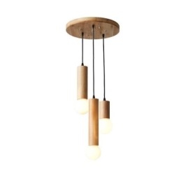 Designer Touch Decorative Japanese Wood Pendant Light 3 Lights Hanging Light
