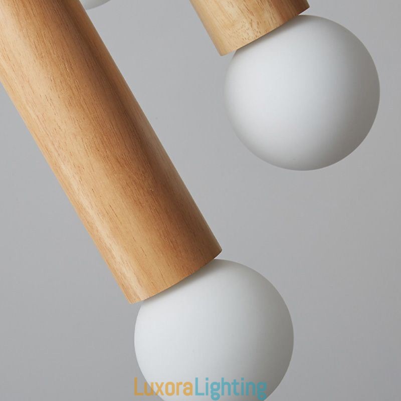 Designer Touch Decorative Japanese Wood Pendant Light 3 Lights Hanging Light