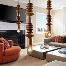 Designer Touch Decorative Chandelier Mini Style Traditional Classic Wood Bamboo