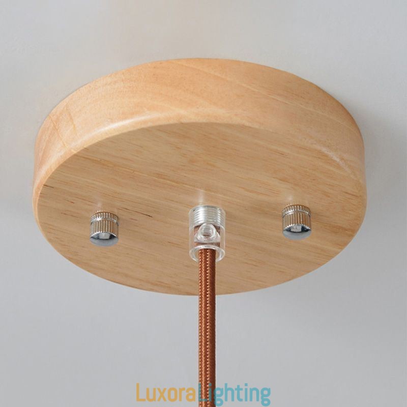 Designer Touch Decorative Japanese Wood Pendant Light Glass Lantern Hanging Light