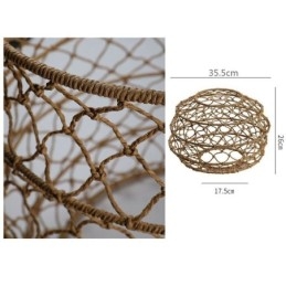 Designer Touch Decorative Modern Pastoral Pendant Light Creative Rattan Hanging Light With Foldable Lampshade