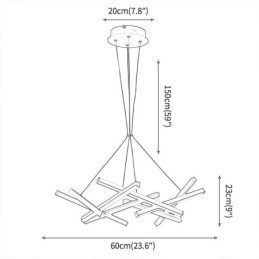 Designer Touch Decorative Postmodern Chandelier Nordic Tree Branch Pendant Lamp