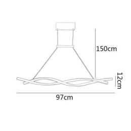 Designer Touch Decorative Modern Pendant Light Twist Design Hanging Lamp Dining