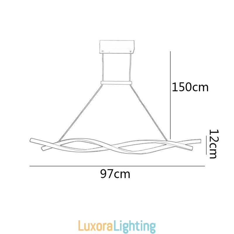 Designer Touch Decorative Modern Pendant Light Twist Design Hanging Lamp Dining