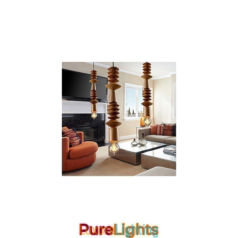 Designer Touch Decorative Chandelier Mini Style Traditional Classic Wood Bamboo