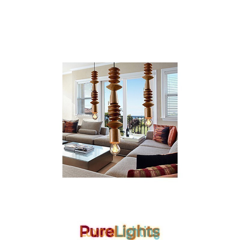 Designer Touch Decorative Chandelier Mini Style Traditional Classic Wood Bamboo