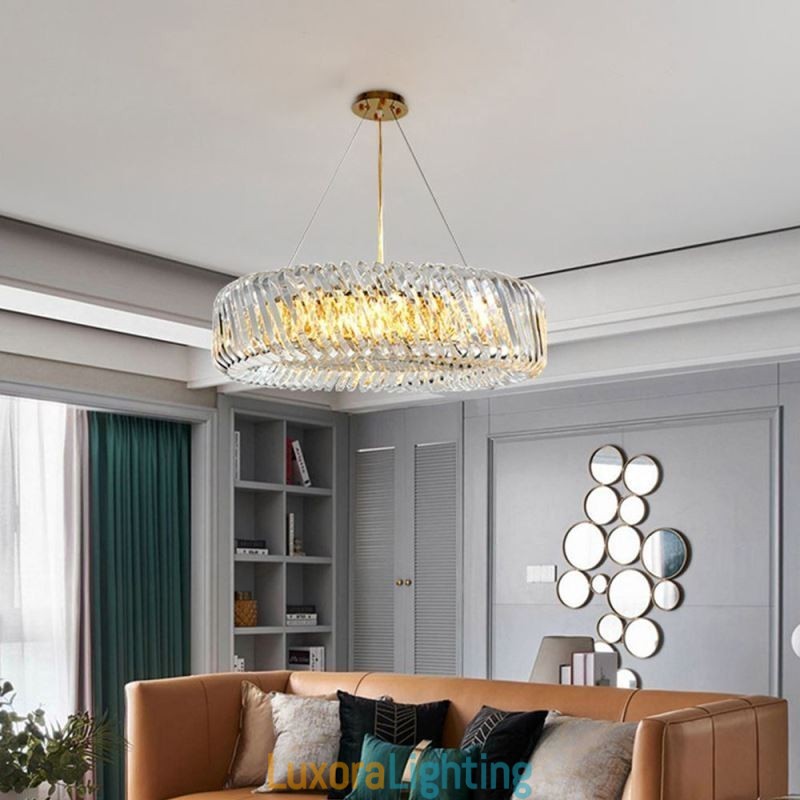 Designer Touch Decorative European Pendant Light Round Glass Decoration Hanging Lamp