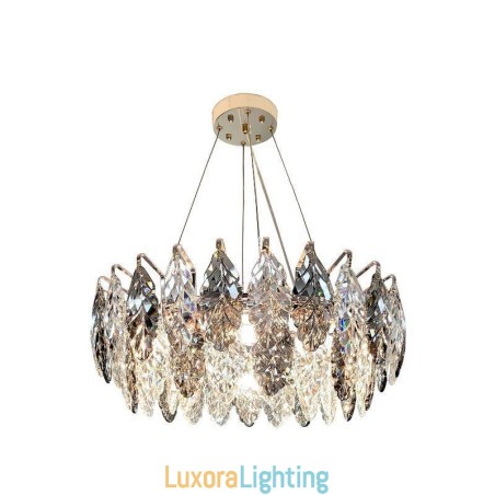 Designer Touch Decorative European Iron Pendant Light Creative Glass Leaf Chandelier