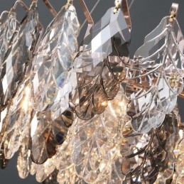 Designer Touch Decorative European Iron Pendant Light Creative Glass Leaf Chandelier