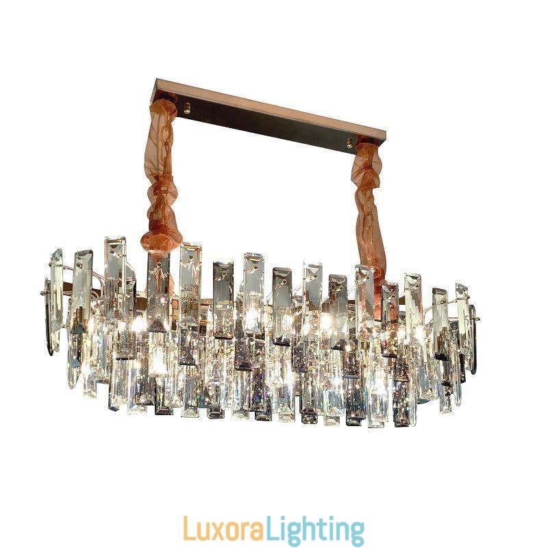 Designer Touch Decorative European Glass Chandelier Light Oval Pendant Lamps