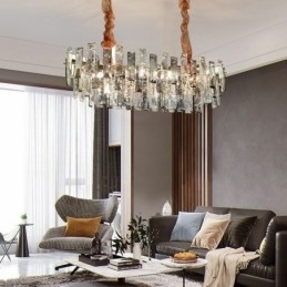 Designer Touch Decorative European Glass Chandelier Light Oval Pendant Lamps