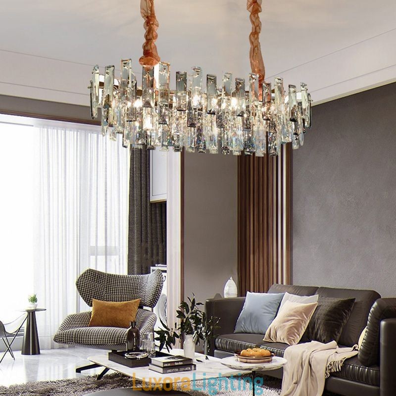 Designer Touch Decorative European Glass Chandelier Light Oval Pendant Lamps