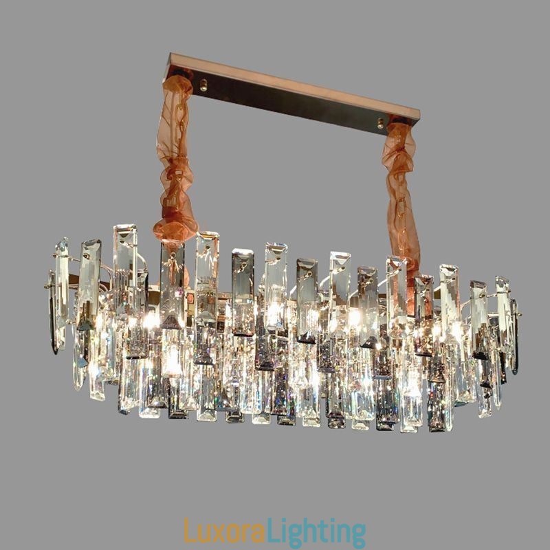 Designer Touch Decorative European Glass Chandelier Light Oval Pendant Lamps