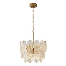 Designer Touch Decorative Modern Glass Pendant Light Decoration Bronze Gold Chandelier