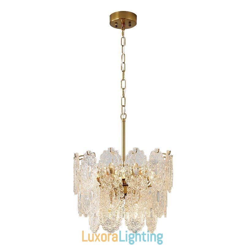 Designer Touch Decorative Modern Glass Pendant Light Decoration Bronze Gold Chandelier