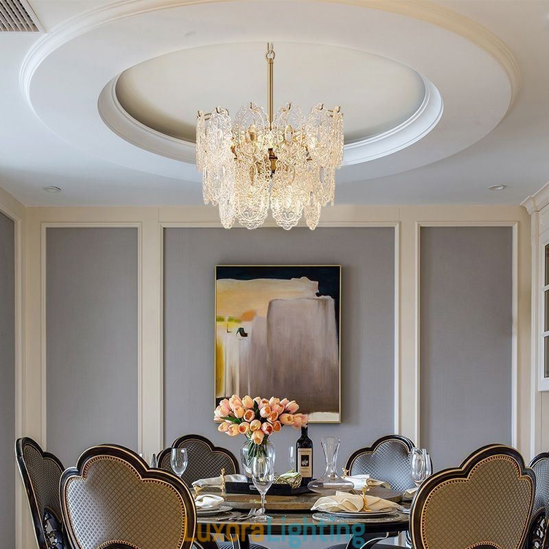 Designer Touch Decorative Modern Glass Pendant Light Decoration Bronze Gold Chandelier