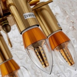 Designer Touch Decorative Modern Glass Pendant Light Decoration Bronze Gold Chandelier