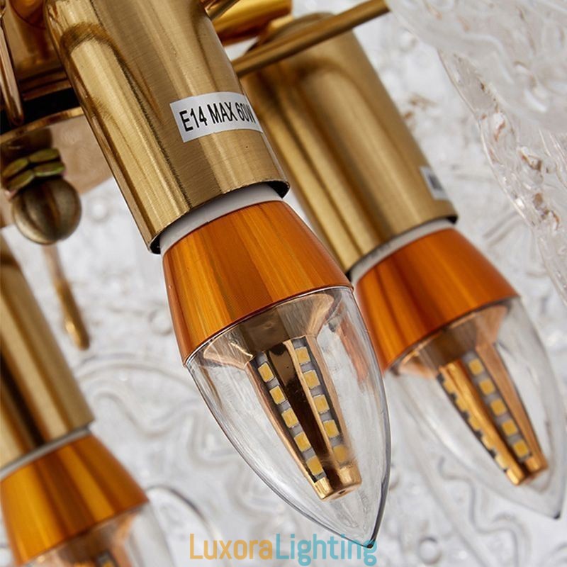 Designer Touch Decorative Modern Glass Pendant Light Decoration Bronze Gold Chandelier