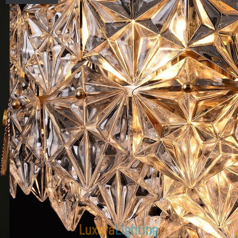 Designer Touch Decorative European Glass Pendant Light Modern Cone Shape Chandelier