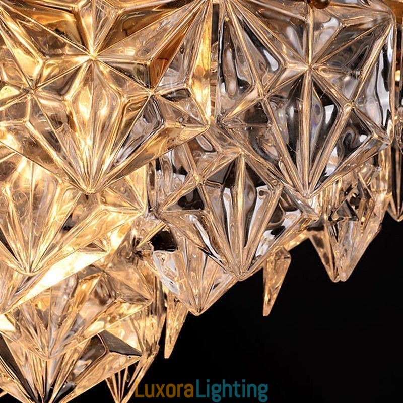 Designer Touch Decorative European Glass Pendant Light Modern Cone Shape Chandelier