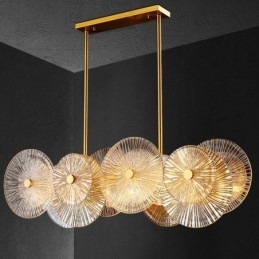 Designer Touch Decorative Modern Spark Disc Chandelier Firework Glass Pendant Lamp Home Decor Lighting
