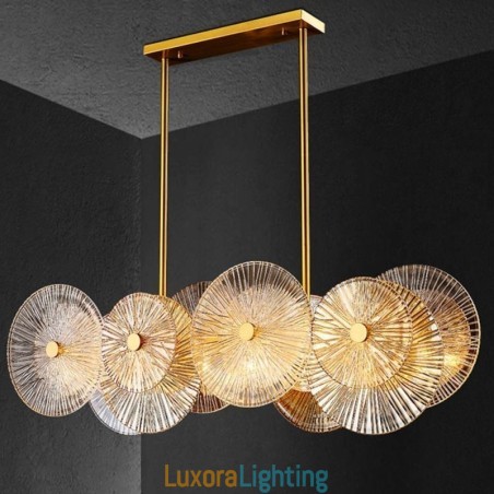 Designer Touch Decorative Modern Spark Disc Chandelier Firework Glass Pendant Lamp Home Decor Lighting
