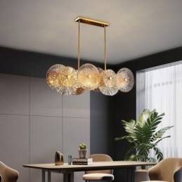 Designer Touch Decorative Modern Spark Disc Chandelier Firework Glass Pendant Lamp Home Decor Lighting