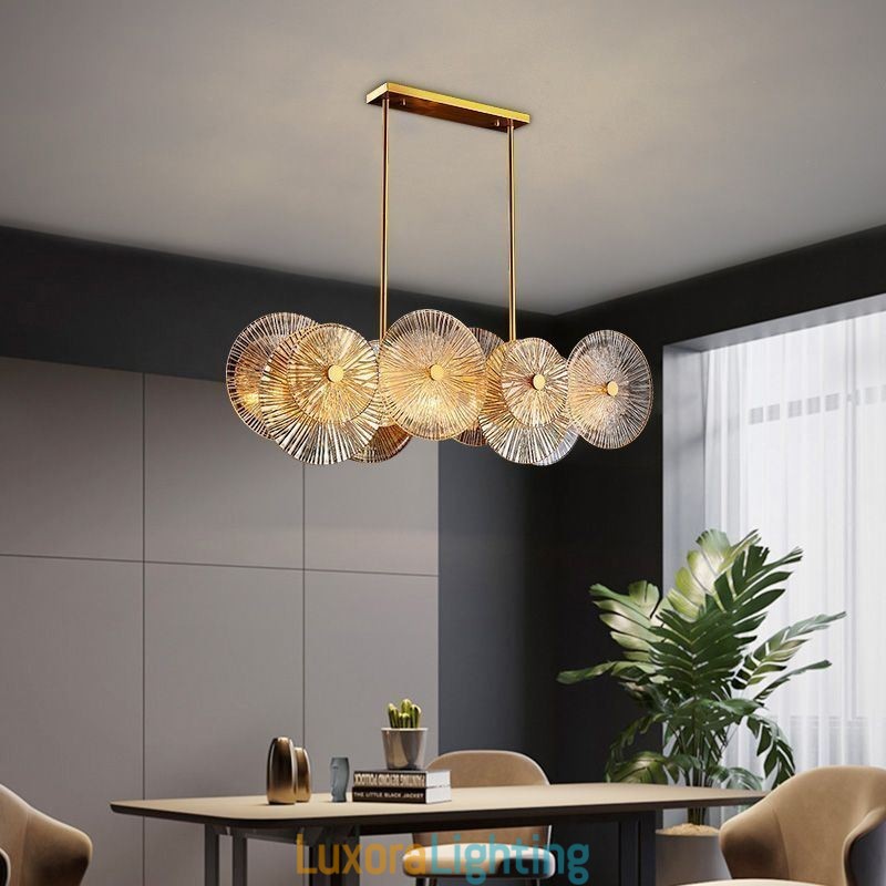 Designer Touch Decorative Modern Spark Disc Chandelier Firework Glass Pendant Lamp Home Decor Lighting