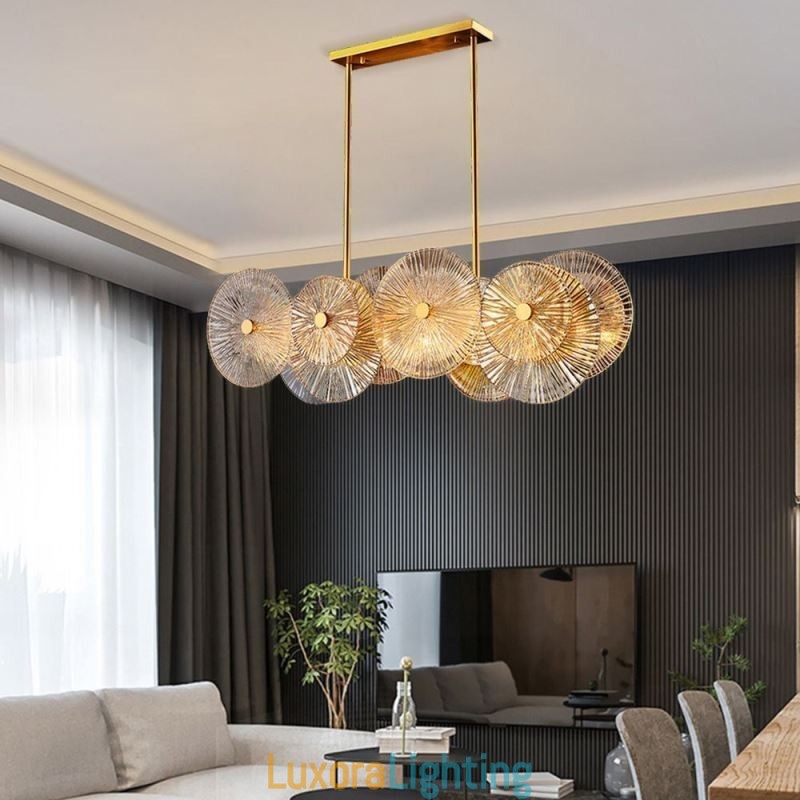 Designer Touch Decorative Modern Spark Disc Chandelier Firework Glass Pendant Lamp Home Decor Lighting