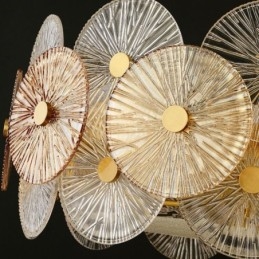 Designer Touch Decorative Modern Spark Disc Chandelier Firework Glass Pendant Lamp Home Decor Lighting