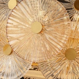 Designer Touch Decorative Modern Spark Disc Chandelier Firework Glass Pendant Lamp Home Decor Lighting