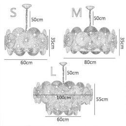 Designer Touch Decorative Modern Spark Disc Chandelier Firework Glass Pendant Lamp Home Deco Lighting