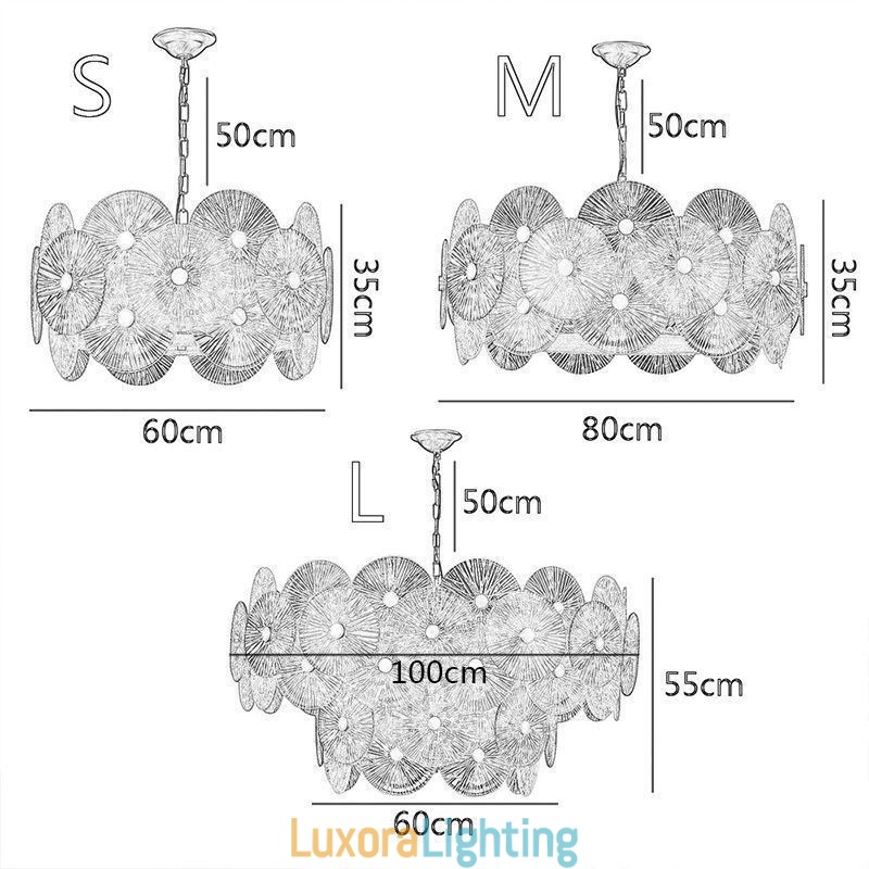 Designer Touch Decorative Modern Spark Disc Chandelier Firework Glass Pendant Lamp Home Deco Lighting