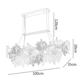 Designer Touch Decorative Maple Leaf Pendant Light Home Decor Glass Lighting