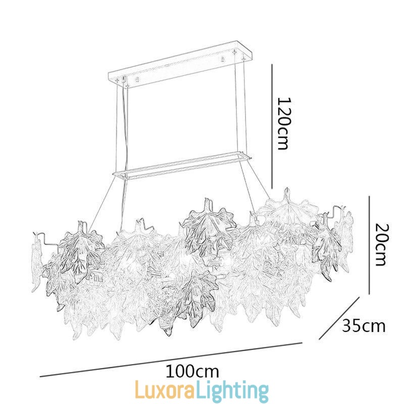 Designer Touch Decorative Maple Leaf Pendant Light Home Decor Glass Lighting