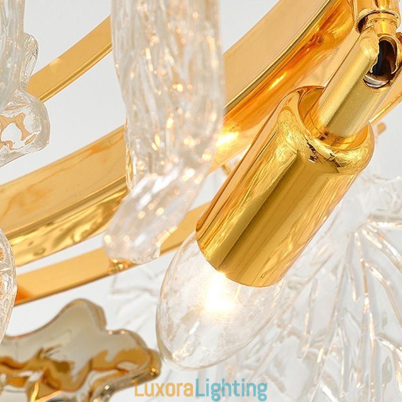 Designer Touch Decorative Maple Leaf Pendant Light Home Decor Glass Lighting