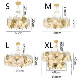 Designer Touch Decorative Maple Leaf Pendant Light European Home Decor Glass Chandelier