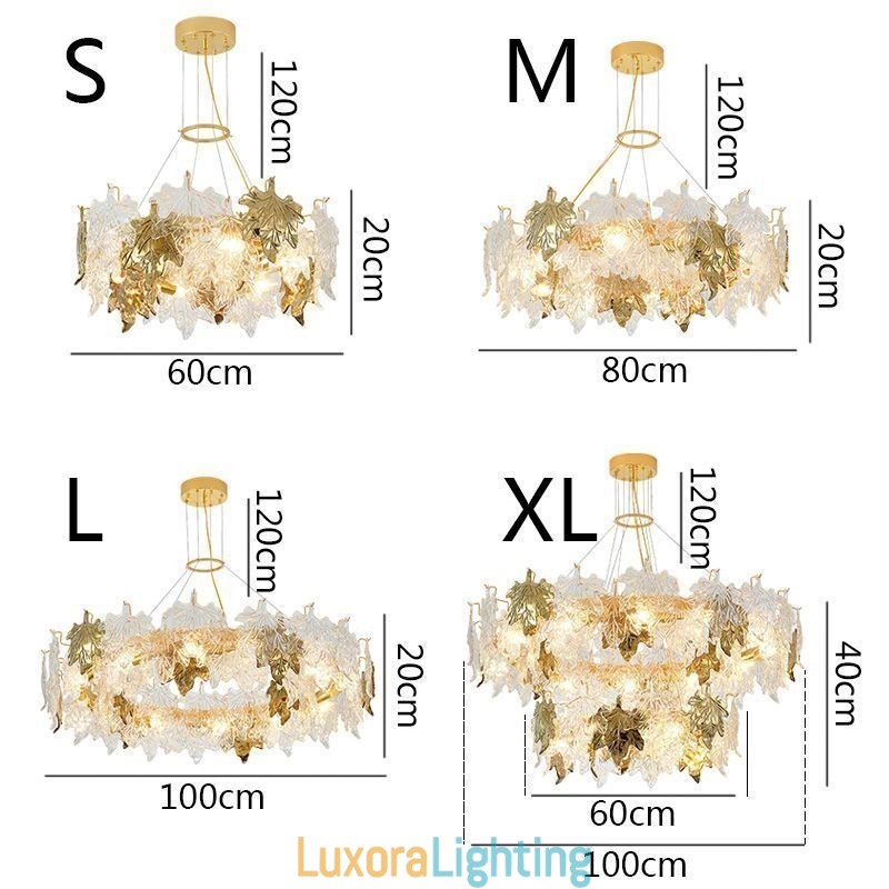 Designer Touch Decorative Maple Leaf Pendant Light European Home Decor Glass Chandelier