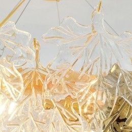 Designer Touch Decorative Maple Leaf Pendant Light European Home Decor Glass Chandelier
