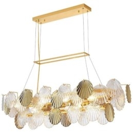 Designer Touch Decorative Luxury Glass Chandelier Fashion Lamp Shell Shape Glass Hanging Lamp