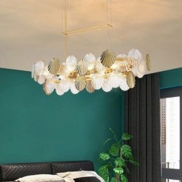 Designer Touch Decorative Luxury Glass Chandelier Fashion Lamp Shell Shape Glass Hanging Lamp