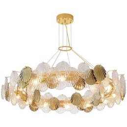 Designer Touch Decorative Modern Shell Glass Chandelier Lights Dining