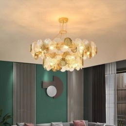 Designer Touch Decorative Modern Shell Glass Chandelier Lights Dining