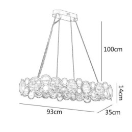 Designer Touch Decorative European Glass Chandelier Creative Luxury Pendant Light